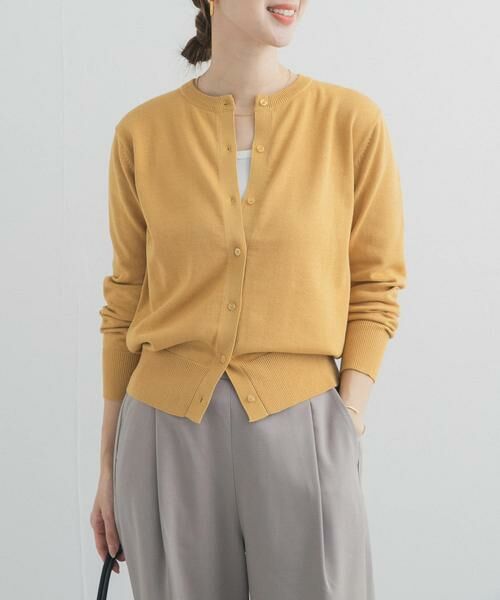 URBAN RESEARCH DOORS / アーバンリサーチ ドアーズ カーディガン・ボレロ | オーガニックコットンクルーネックカーディガン | 詳細3