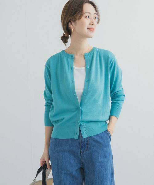 URBAN RESEARCH DOORS / アーバンリサーチ ドアーズ カーディガン・ボレロ | オーガニックコットンクルーネックカーディガン | 詳細12