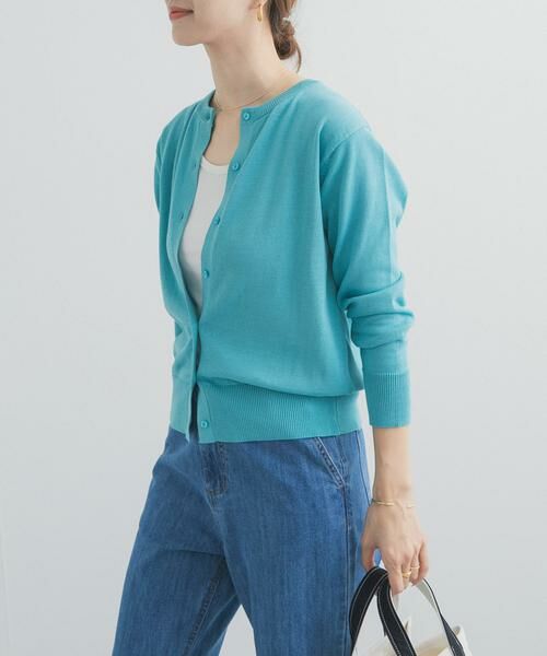 URBAN RESEARCH DOORS / アーバンリサーチ ドアーズ カーディガン・ボレロ | オーガニックコットンクルーネックカーディガン | 詳細13