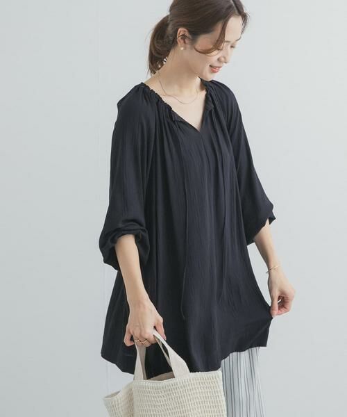 URBAN RESEARCH DOORS / アーバンリサーチ ドアーズ その他トップス | カフタンチュニック（ブラック）