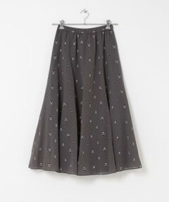 URBAN RESEARCH DOORS / アーバンリサーチ ドアーズ スカート | 小柄ダマスクプリントフレアスカート