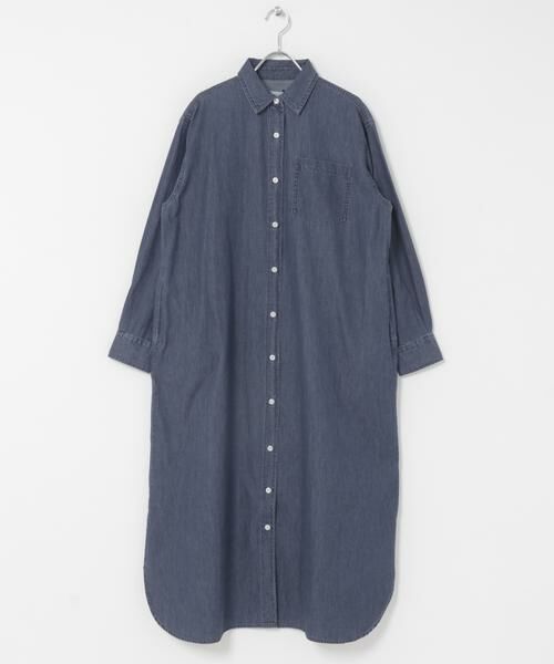 URBAN RESEARCH DOORS / アーバンリサーチ ドアーズ ワンピース | ライトコットンデニムシャツワンピース | 詳細1
