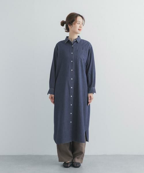 URBAN RESEARCH DOORS / アーバンリサーチ ドアーズ ワンピース | ライトコットンデニムシャツワンピース | 詳細8