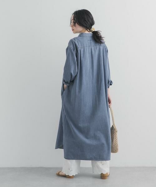 URBAN RESEARCH DOORS / アーバンリサーチ ドアーズ ワンピース | ライトコットンデニムシャツワンピース | 詳細23