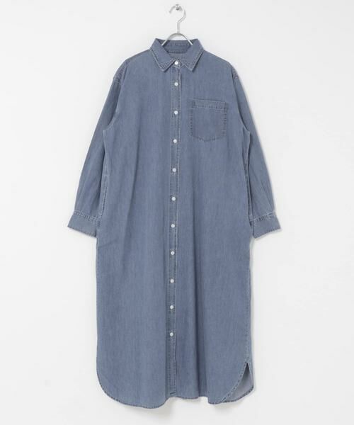 URBAN RESEARCH DOORS / アーバンリサーチ ドアーズ ワンピース | ライトコットンデニムシャツワンピース | 詳細24