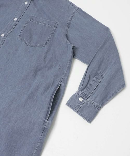 URBAN RESEARCH DOORS / アーバンリサーチ ドアーズ ワンピース | ライトコットンデニムシャツワンピース | 詳細25