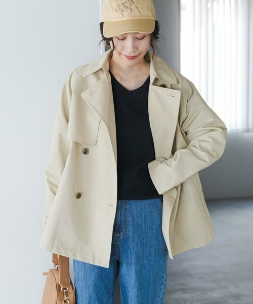 URBAN RESEARCH DOORS / アーバンリサーチ ドアーズ トレンチコート | 撥水ショートトレンチ（ライトベージュ）