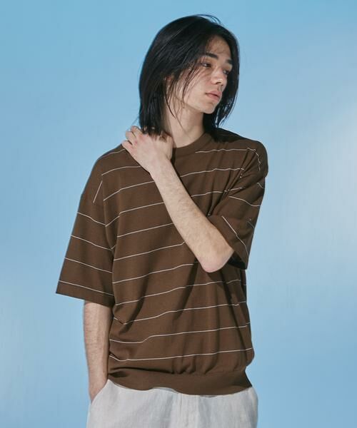 URBAN RESEARCH DOORS / アーバンリサーチ ドアーズ ニット・セーター | 『UR TECH』サマシェア クルーネックニット | 詳細4