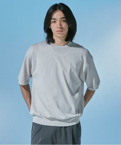 URBAN RESEARCH DOORS / アーバンリサーチ ドアーズ ニット・セーター | 『UR TECH』サマシェア クルーネックニット | 詳細24