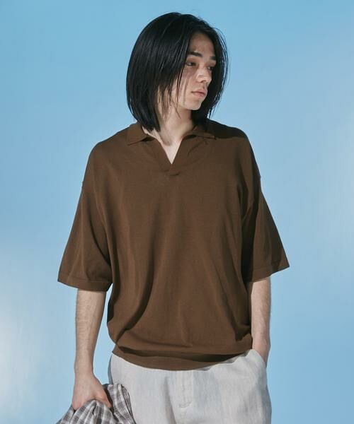 URBAN RESEARCH DOORS / アーバンリサーチ ドアーズ ニット・セーター | 『UR TECH』サマシェア スキッパーニット | 詳細5