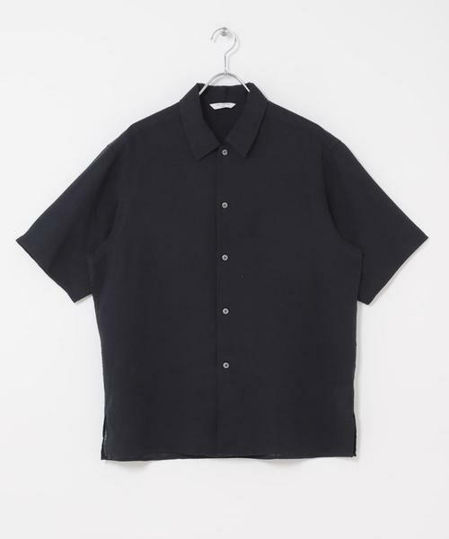 URBAN RESEARCH DOORS / アーバンリサーチ ドアーズ シャツ・ブラウス | カバーリングリネン キャンプカラーシャツ（ネイビー）