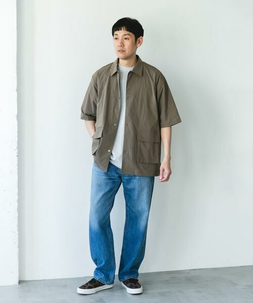 URBAN RESEARCH DOORS / アーバンリサーチ ドアーズ シャツ・ブラウス | 『UVカット/接触冷感/吸水速乾』ストレッチクロス ビッグポケットショートスリーブシャツ | 詳細6