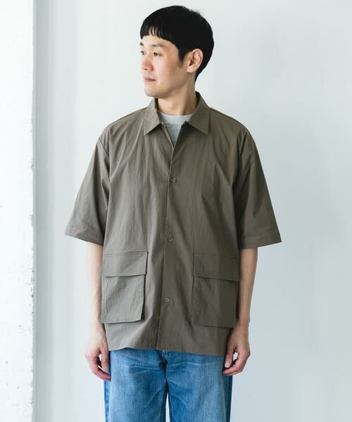 URBAN RESEARCH DOORS / アーバンリサーチ ドアーズ シャツ・ブラウス | 『UVカット/接触冷感/吸水速乾』ストレッチクロス ビッグポケットショートスリーブシャツ | 詳細7