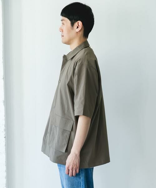 URBAN RESEARCH DOORS / アーバンリサーチ ドアーズ シャツ・ブラウス | 『UVカット/接触冷感/吸水速乾』ストレッチクロス ビッグポケットショートスリーブシャツ | 詳細8