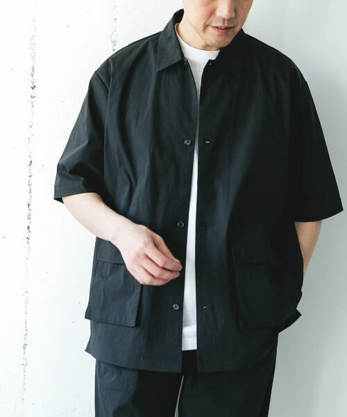 URBAN RESEARCH DOORS / アーバンリサーチ ドアーズ シャツ・ブラウス | 『UVカット/接触冷感/吸水速乾』ストレッチクロス ビッグポケットショートスリーブシャツ | 詳細15