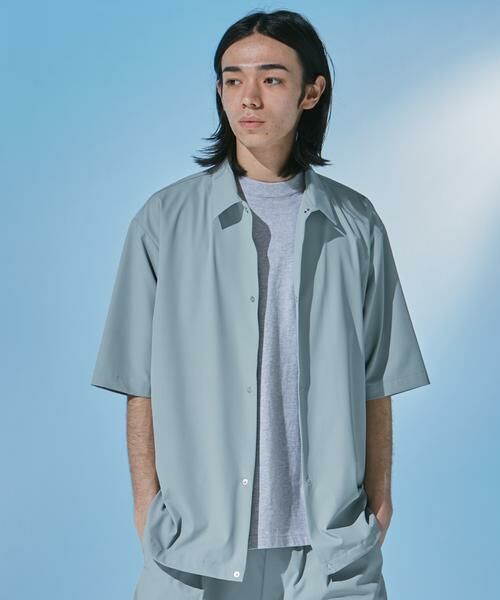 URBAN RESEARCH DOORS / アーバンリサーチ ドアーズ カーディガン・ボレロ | 『UR TECH』サマシェア ショートスリーブシャツカーディガン | 詳細1