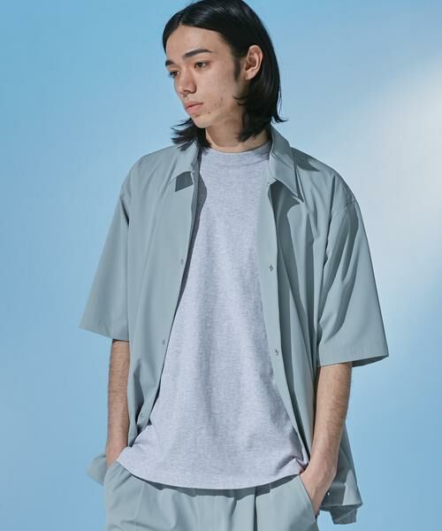 URBAN RESEARCH DOORS / アーバンリサーチ ドアーズ カーディガン・ボレロ | 『UR TECH』サマシェア ショートスリーブシャツカーディガン | 詳細2