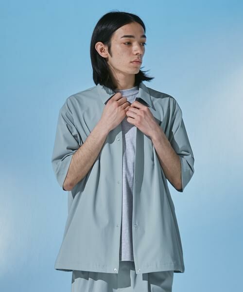 URBAN RESEARCH DOORS / アーバンリサーチ ドアーズ カーディガン・ボレロ | 『UR TECH』サマシェア ショートスリーブシャツカーディガン | 詳細3
