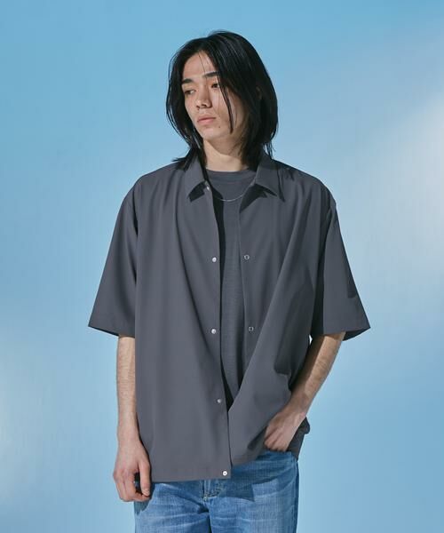 URBAN RESEARCH DOORS / アーバンリサーチ ドアーズ カーディガン・ボレロ | 『UR TECH』サマシェア ショートスリーブシャツカーディガン | 詳細21