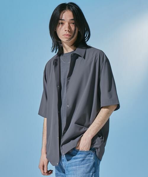 URBAN RESEARCH DOORS / アーバンリサーチ ドアーズ カーディガン・ボレロ | 『UR TECH』サマシェア ショートスリーブシャツカーディガン | 詳細23