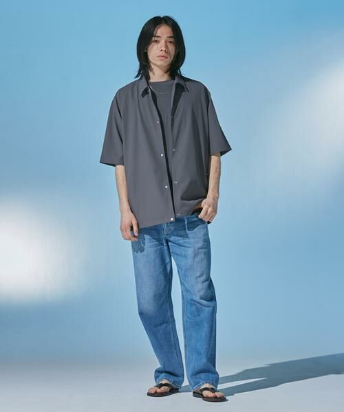 URBAN RESEARCH DOORS / アーバンリサーチ ドアーズ カーディガン・ボレロ | 『UR TECH』サマシェア ショートスリーブシャツカーディガン | 詳細24