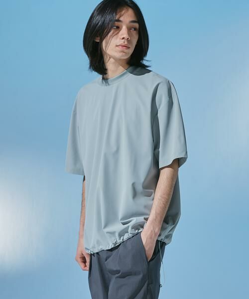 URBAN RESEARCH DOORS / アーバンリサーチ ドアーズ Tシャツ | 『UR TECH』サマシェア ショートスリーブプルオーバー（グリーン）