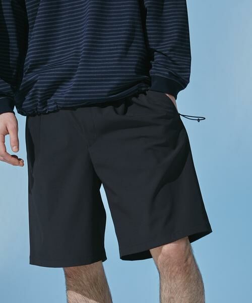URBAN RESEARCH DOORS / アーバンリサーチ ドアーズ ショート・ハーフ・半端丈パンツ | 『UR TECH』 サマシェア イージーショーツ（ブラック）