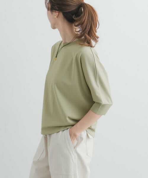 URBAN RESEARCH DOORS / アーバンリサーチ ドアーズ Tシャツ | ニットドッキングドルマン プルオーバー | 詳細1