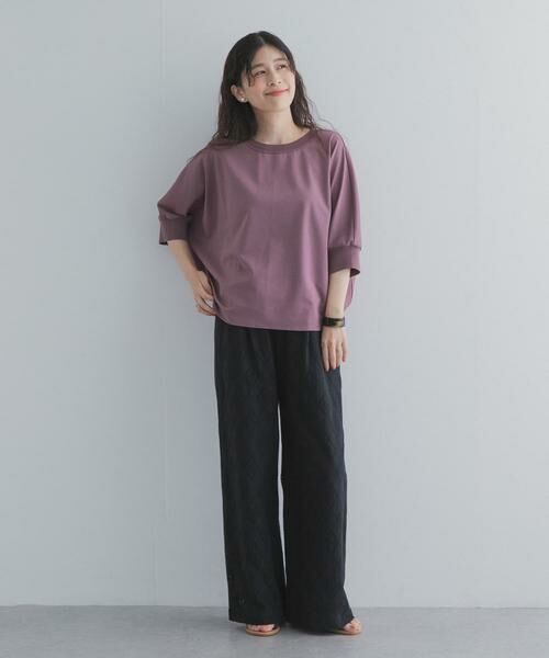 URBAN RESEARCH DOORS / アーバンリサーチ ドアーズ Tシャツ | ニットドッキングドルマン プルオーバー | 詳細19