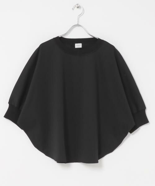 URBAN RESEARCH DOORS / アーバンリサーチ ドアーズ Tシャツ | ニットドッキングドルマン プルオーバー（ブラック）