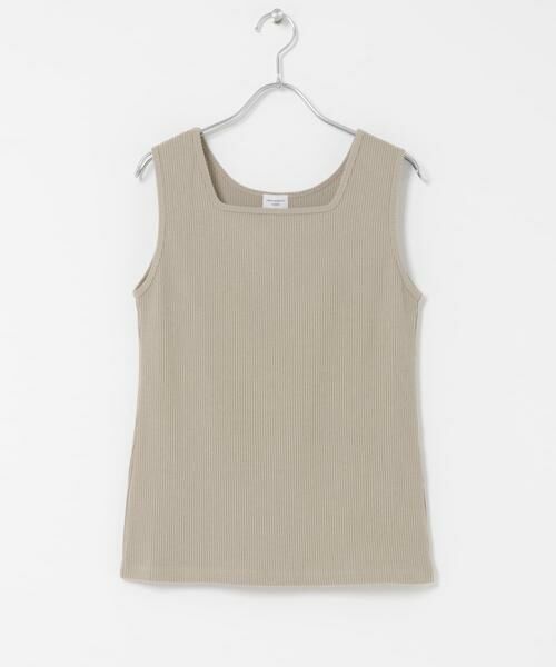 URBAN RESEARCH DOORS / アーバンリサーチ ドアーズ タンクトップ | 針抜きテレコスクエアタンクトップ（ベージュ）