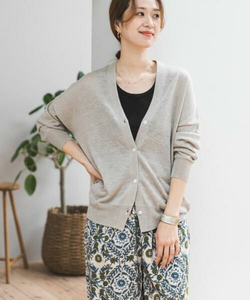 URBAN RESEARCH DOORS / アーバンリサーチ ドアーズ カーディガン・ボレロ | リネンVネックカーディガン | 詳細15