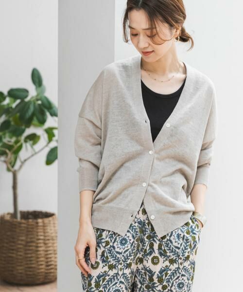 URBAN RESEARCH DOORS / アーバンリサーチ ドアーズ カーディガン・ボレロ | リネンVネックカーディガン | 詳細16