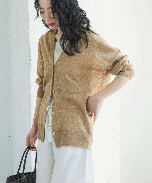 URBAN RESEARCH DOORS / アーバンリサーチ ドアーズ カーディガン・ボレロ | リネンVネックカーディガン | 詳細26