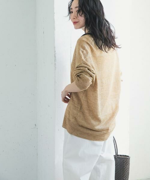 URBAN RESEARCH DOORS / アーバンリサーチ ドアーズ カーディガン・ボレロ | リネンVネックカーディガン | 詳細27