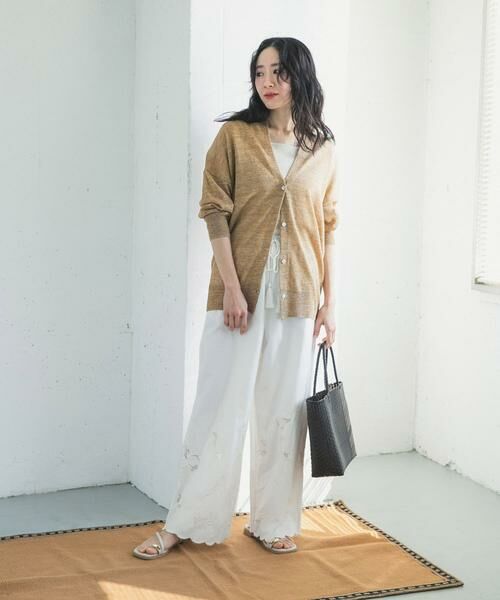 URBAN RESEARCH DOORS / アーバンリサーチ ドアーズ カーディガン・ボレロ | リネンVネックカーディガン | 詳細28