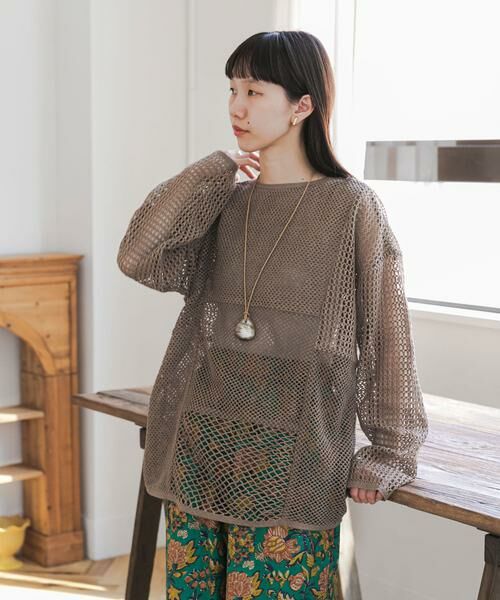 URBAN RESEARCH DOORS / アーバンリサーチ ドアーズ ニット・セーター | 2wayメッシュプルオーバー | 詳細3