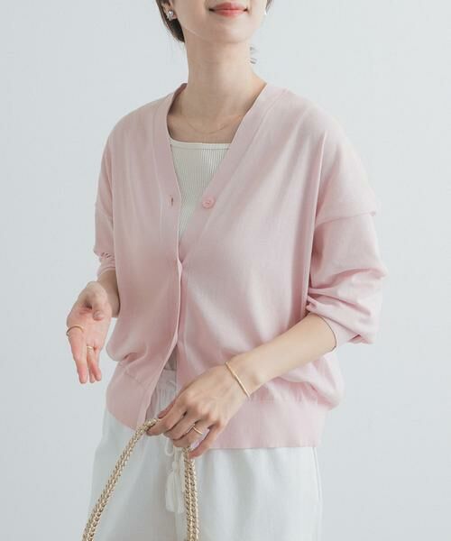 URBAN RESEARCH DOORS / アーバンリサーチ ドアーズ カーディガン・ボレロ | 『UR TECH』サマシェアニットカーディガン | 詳細4