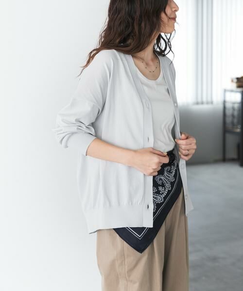 URBAN RESEARCH DOORS / アーバンリサーチ ドアーズ カーディガン・ボレロ | 『UR TECH』サマシェアニットカーディガン | 詳細24