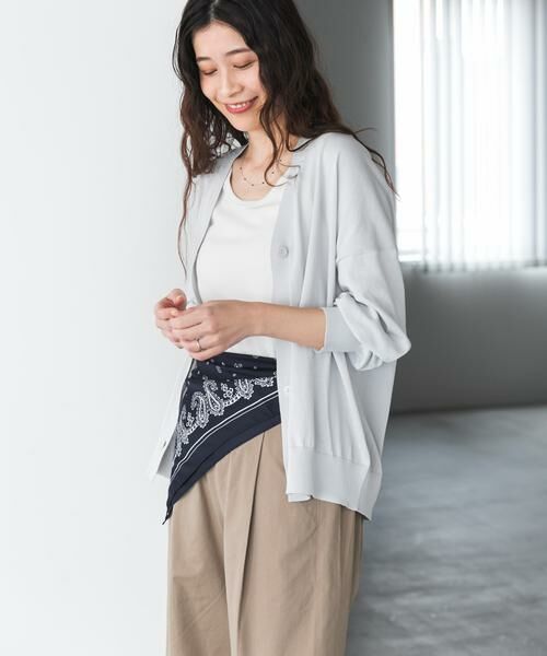 URBAN RESEARCH DOORS / アーバンリサーチ ドアーズ カーディガン・ボレロ | 『UR TECH』サマシェアニットカーディガン | 詳細27