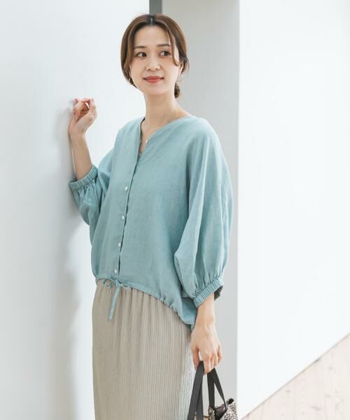URBAN RESEARCH DOORS / アーバンリサーチ ドアーズ シャツ・ブラウス | リネンドロストドルマンブラウス | 詳細1
