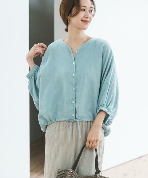 URBAN RESEARCH DOORS / アーバンリサーチ ドアーズ シャツ・ブラウス | リネンドロストドルマンブラウス | 詳細3