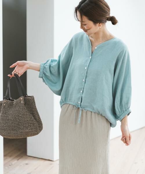 URBAN RESEARCH DOORS / アーバンリサーチ ドアーズ シャツ・ブラウス | リネンドロストドルマンブラウス | 詳細5