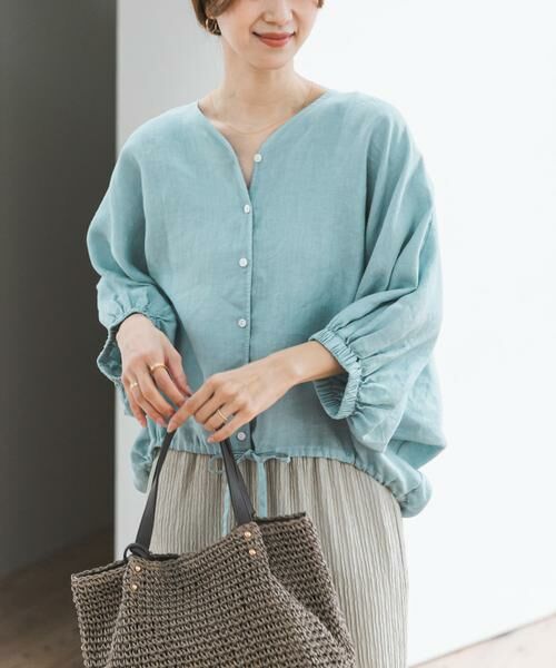 URBAN RESEARCH DOORS / アーバンリサーチ ドアーズ シャツ・ブラウス | リネンドロストドルマンブラウス | 詳細6