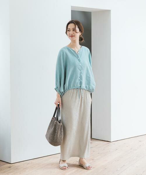 URBAN RESEARCH DOORS / アーバンリサーチ ドアーズ シャツ・ブラウス | リネンドロストドルマンブラウス | 詳細7