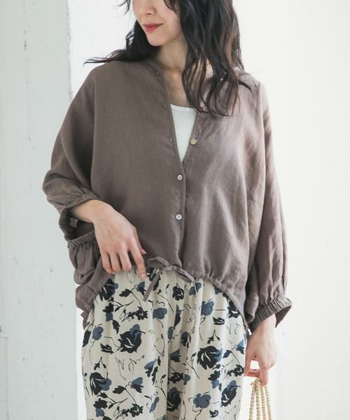 URBAN RESEARCH DOORS / アーバンリサーチ ドアーズ シャツ・ブラウス | リネンドロストドルマンブラウス | 詳細10