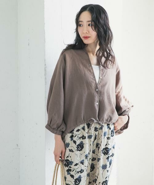 URBAN RESEARCH DOORS / アーバンリサーチ ドアーズ シャツ・ブラウス | リネンドロストドルマンブラウス | 詳細14