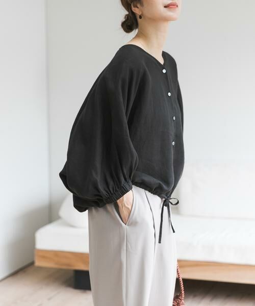 URBAN RESEARCH DOORS / アーバンリサーチ ドアーズ シャツ・ブラウス | リネンドロストドルマンブラウス | 詳細19