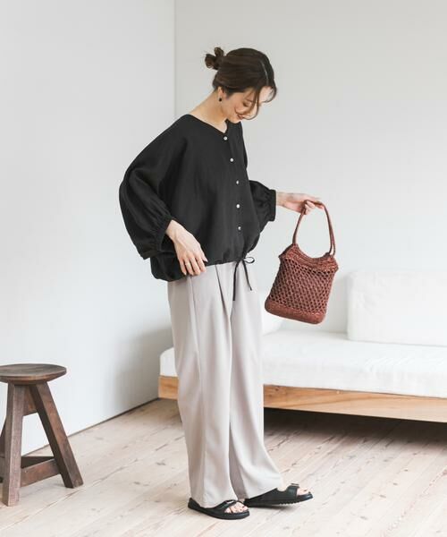 URBAN RESEARCH DOORS / アーバンリサーチ ドアーズ シャツ・ブラウス | リネンドロストドルマンブラウス | 詳細25