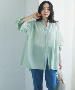 URBAN RESEARCH DOORS / アーバンリサーチ ドアーズ シャツ・ブラウス | コットンボイルギャザーブラウス